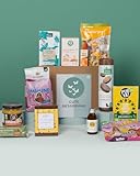 GUTE BESSERUNG BOX | Gute Besserung Geschenk Paket mit Snacks & vielen Aufmerksamkeiten zur Genesung | Care Paket, Geschenkkorb Vegan