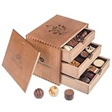 ChocoGrande - Ladies - 30 Luxus Pralinen | in einem Holzkästchen | Schokolade | Geschenkidee | Geschenke für Frauen | Mutter | Mama | Frauentag | Valentinstag