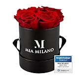 Infinity Rosen in Rosenbox I Schwarze Box mit echten konservierten Rosen (3 Jahre haltbar) Ewige Flowerbox als Geschenk für Sie