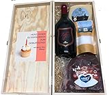 Präsentkorb Geschenkkorb Käse Wein Prsut Meersalz Geschenkset Geschenkideen in einer Geschenkbox Schatztruhe